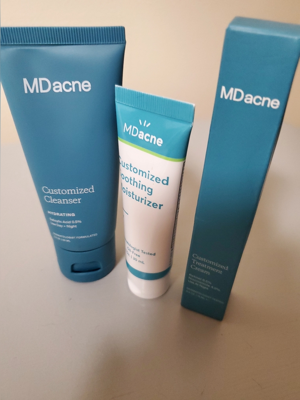 Acne MDacne Skincare Set- Cleanser, Moisturizer &Treatment Cream